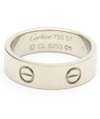 Cartier Love Love Ring White Gold (18K) Fashion No Stone Band Ring Silver meilleur choix