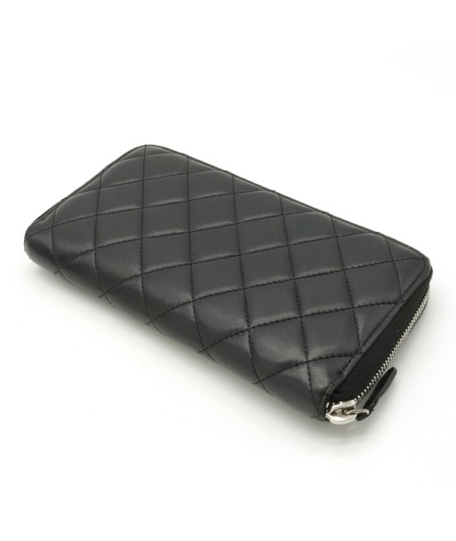 CHANEL Matrasse Coco Mark Round Long Wallet Lambskin Leather Black A50097 pour bénéficier 