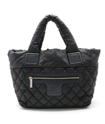 CHANEL Coco Cocoon Small Tote Bag Handbag Quilted Nylon Leather Black 8610 store