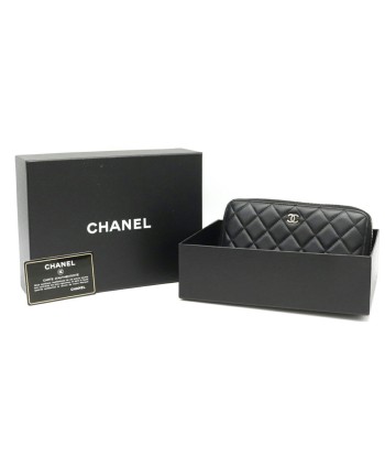 CHANEL Matrasse Coco Mark Round Long Wallet Lambskin Leather Black A50097 pour bénéficier 