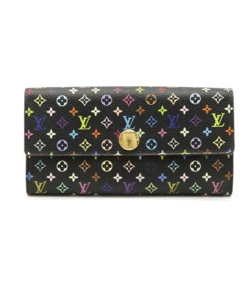 LOUIS VUITTON Monogram Multicolor Portofeuil Sarah Noir Black Grunard Initials M93747 de l' environnement