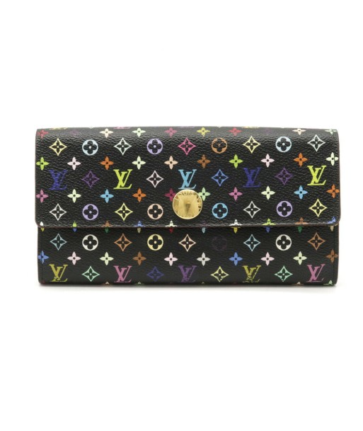 LOUIS VUITTON Monogram Multicolor Portofeuil Sarah Noir Black Grunard Initials M93747 de l' environnement