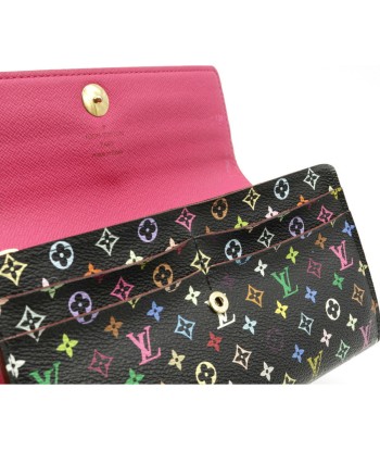 LOUIS VUITTON Monogram Multicolor Portofeuil Sarah Noir Black Grunard Initials M93747 de l' environnement