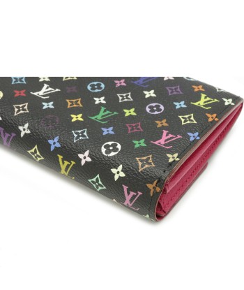 LOUIS VUITTON Monogram Multicolor Portofeuil Sarah Noir Black Grunard Initials M93747 de l' environnement