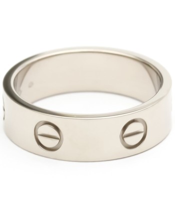 Cartier Love Love Ring White Gold (18K) Fashion No Stone Band Ring Silver meilleur choix