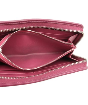 LOEWE Loewe Amazona Anagram Zip Around Round Purse Leather Pink Purple 113N95.F13 les muscles