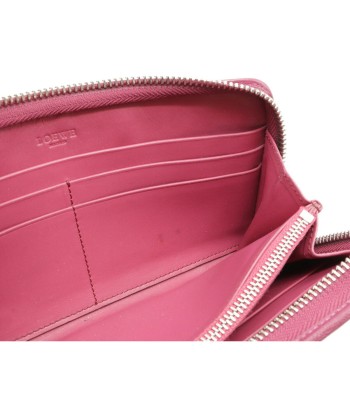 LOEWE Loewe Amazona Anagram Zip Around Round Purse Leather Pink Purple 113N95.F13 les muscles