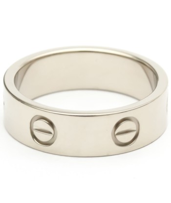 Cartier Love Love Ring White Gold (18K) Fashion No Stone Band Ring Silver meilleur choix