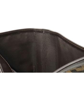 FENDI Fendi Zucca pattern W wallet double bi-fold canvas leather khaki brown dark Comparez et commandez 