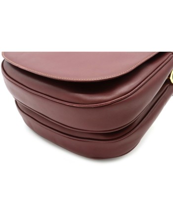 Cartier Mustline Shoulder Bag Leather Bordeaux Red Pour