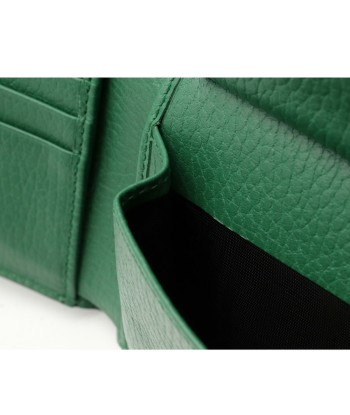 GUCCI Gucci Interlocking G Bi-Fold Wallet Leather Black Green 610466 pas cher chine