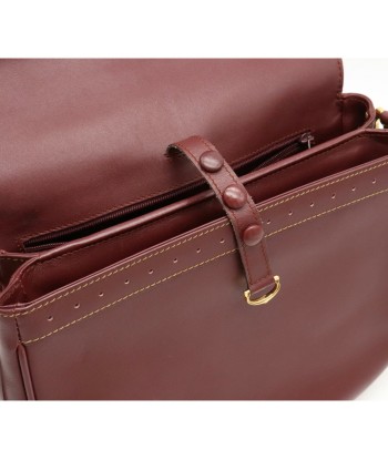 Cartier Mustline Shoulder Bag Leather Bordeaux Red Pour