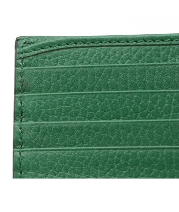 GUCCI Gucci Interlocking G Bi-Fold Wallet Leather Black Green 610466 pas cher chine