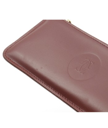 Cartier Mast Coin Purse Leather Bordeaux Key Hook d'Europe débarque