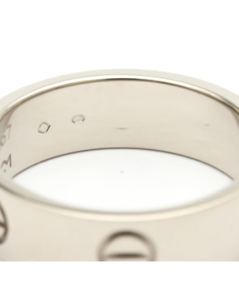 Cartier Love Love Ring White Gold (18K) Fashion No Stone Band Ring Silver meilleur choix