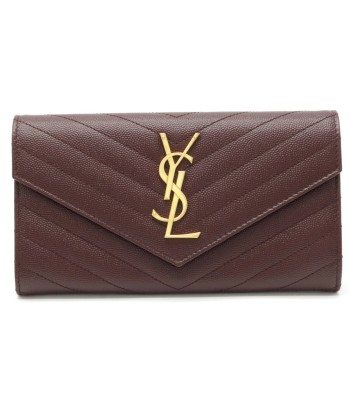 Yves Saint Laurent SAINT LAURENT PARIS Saint Laurent Paris YSL Yves Monogram Folded Leather Bordeaux 372264 de France