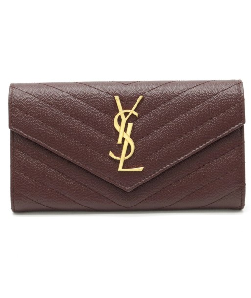 Yves Saint Laurent SAINT LAURENT PARIS Saint Laurent Paris YSL Yves Monogram Folded Leather Bordeaux 372264 de France