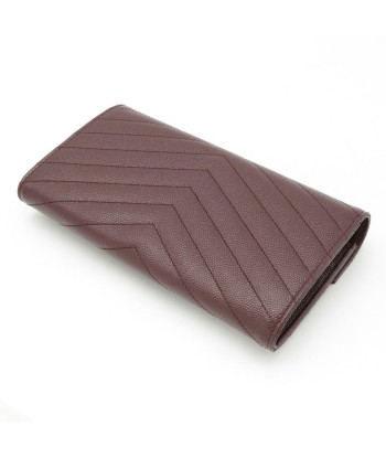 Yves Saint Laurent SAINT LAURENT PARIS Saint Laurent Paris YSL Yves Monogram Folded Leather Bordeaux 372264 de France