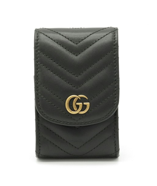 GUCCI Gucci GG Marmont Petit Cigarette Case Pouch iQOS Aikos Leather Black 476431 des créatures d'habitude