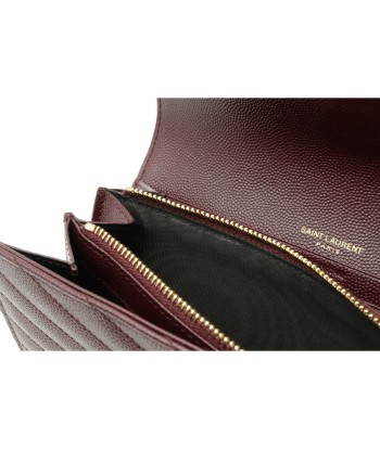 Yves Saint Laurent SAINT LAURENT PARIS Saint Laurent Paris YSL Yves Monogram Folded Leather Bordeaux 372264 de France