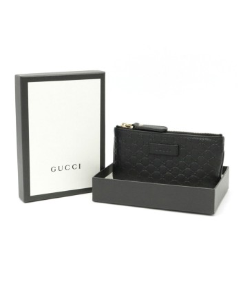 GUCCI Gucci Micro Shima GG pattern coin case purse with key hook leather black 544248 sélection de produits