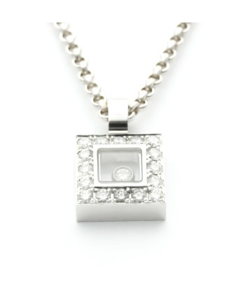 Chopard Happy Diamond 79/2896 White Gold (18K) Diamond MenWomen Fashion Pendant Necklace (Silver) Economisez 