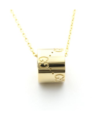 Gucci G Icon Yellow Gold (18K) No Stone MenWomen Fashion Pendant Necklace (Gold) brillant des détails fins