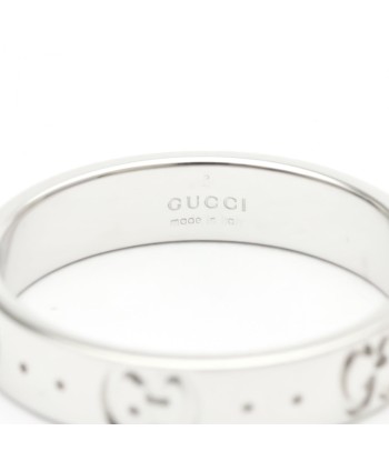 Gucci Icon White Gold (18K) Fashion No Stone Band Ring la livraison gratuite