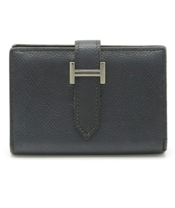 HERMES Hermes Bearn Mini Card Case Business Holder Coin Purse Vaux Epson Leather Black  L Engraved prix