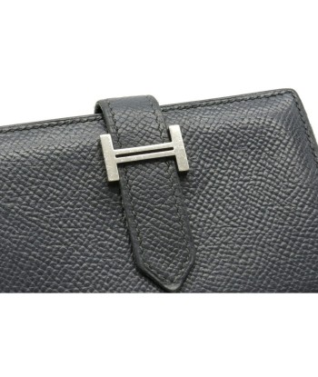 HERMES Hermes Bearn Mini Card Case Business Holder Coin Purse Vaux Epson Leather Black  L Engraved prix