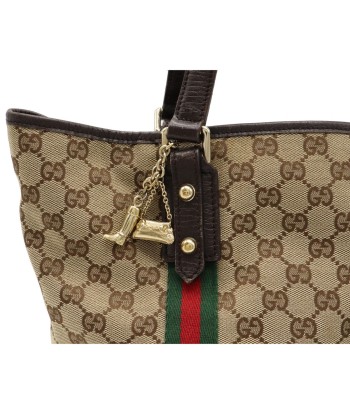 GUCCI Gucci GG canvas sherry line tote bag shoulder leather beige dark brown 137396 2024