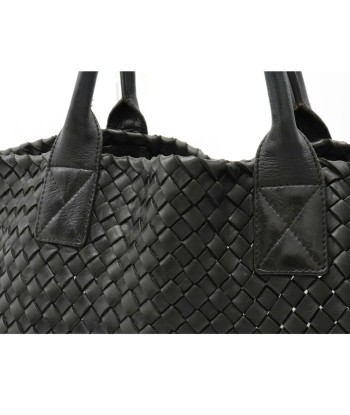 BOTTEGA VENETA Bottega Veneta Intrecciato Cover MM Tote Bag Leather Black 115664 de l' environnement