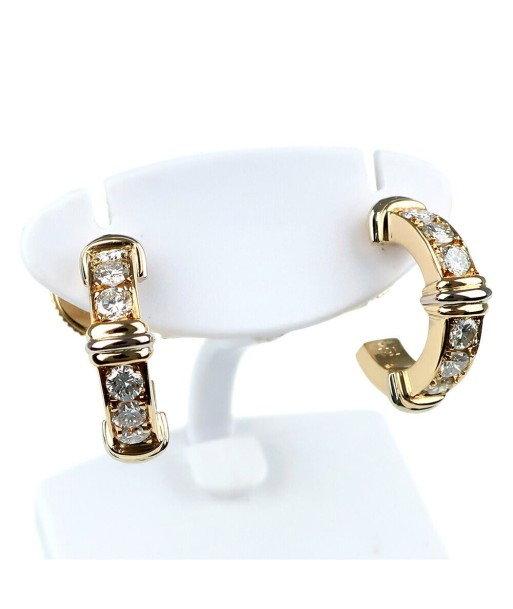 CARTIER Cartier Hoop K18 Yellow Gold Diamond Mens Earrings S Dans la société mordern