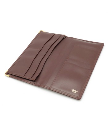 Cartier Mastline Long Bi-Fold Wallet Leather Bordeaux 73184160 est présent 