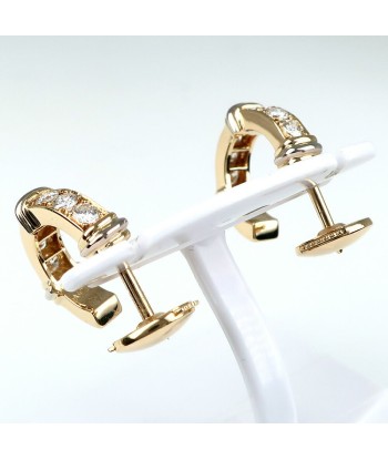 CARTIER Cartier Hoop K18 Yellow Gold Diamond Mens Earrings S Dans la société mordern