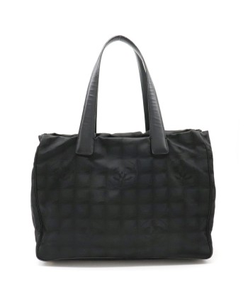 CHANEL Newline Tote MM Bag Shoulder Nylon Jaguar Leather Black A15991 de technologie