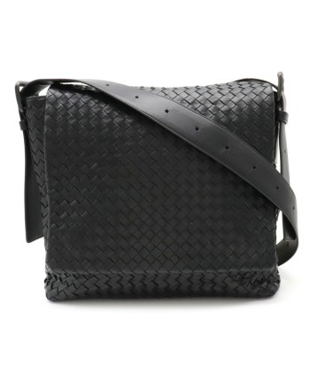 BOTTEGA VENETA Bottega Veneta Intrecciato Shoulder Bag Black Mens 577538 de France