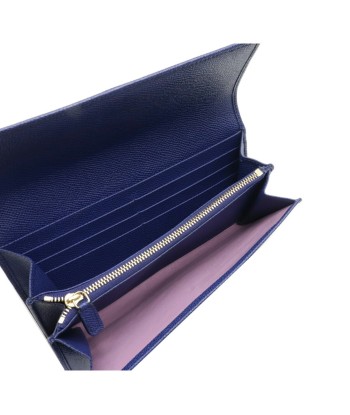 BVLGARI Bvlgari Clip Bi-Fold Wallet Calf Leather Blue Dalia 36317 à prix réduit toute l'année