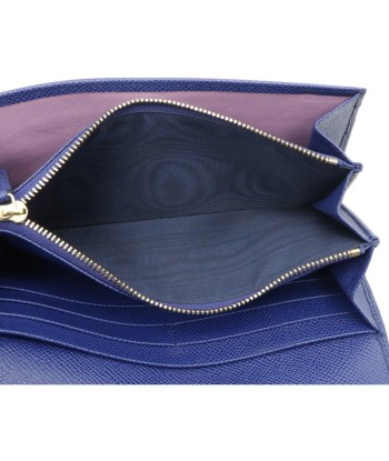 BVLGARI Bvlgari Clip Bi-Fold Wallet Calf Leather Blue Dalia 36317 à prix réduit toute l'année