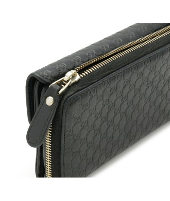 GUCCI Gucci Micro Shima Tri-Fold Long Wallet Round Leather Black 449364 2 - 3 jours ouvrés.