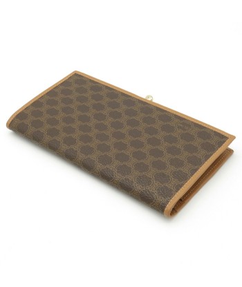 CELINE Celine Macadam Pattern Gamaguchi Long Wallet Bi-Fold PVC Leather Brown Dark Venez découvrir notre 