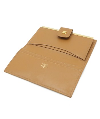 CELINE Celine Macadam Pattern Gamaguchi Long Wallet Bi-Fold PVC Leather Brown Dark Venez découvrir notre 