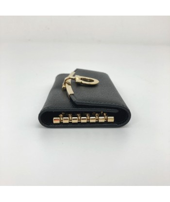 Salvatore Ferragamo Key Case Gancio 6 Series 22D151 2021 Collection Calf Leather Black Womens hantent personnes