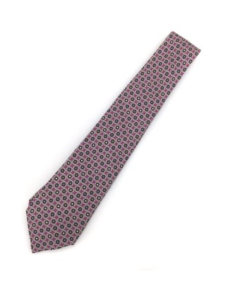 Bvlgari Necktie Circle 100% Silk Purple Men's BVLGARI pas cher chine