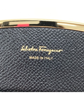 Salvatore Ferragamo Key Case Gancio 6 Series 22D151 2021 Collection Calf Leather Black Womens hantent personnes