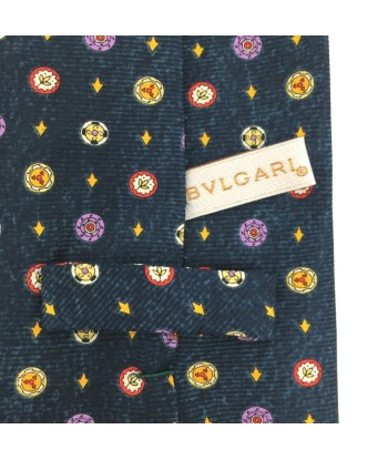 Bvlgari tie Davide Pizzigoni collaboration 100% silk navy men's BVLGARI Le MVP de beaucoup