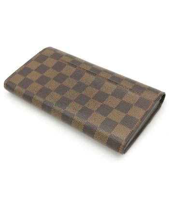 LOUIS VUITTON Louis Vuitton Damier Portofeuil Sarah Bi-Fold Wallet New N63209 d'Europe débarque