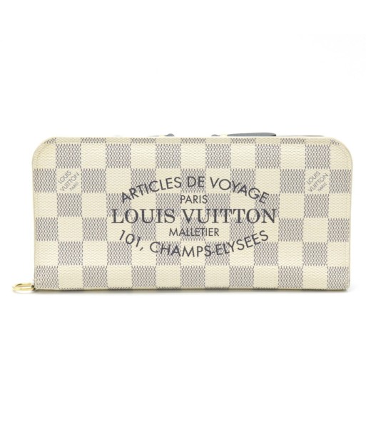 LOUIS VUITTON Louis Vuitton Damier Azur Plan Soleil Portofeuil Ansolit Folded Initials N63115 en ligne des produits 