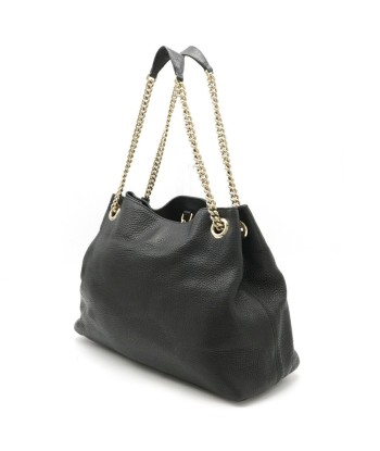 GUCCI Gucci Soho Interlocking G Chain Bag Shoulder Tote Leather Black 308982 Toutes les collections ici