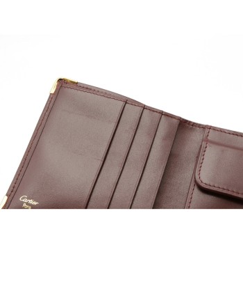 Cartier Mastline Mast de Bi-Fold Wallet Leather Bordeaux L3000451 le des métaux précieux